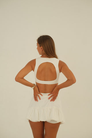 Balloon Line Air Skirt White